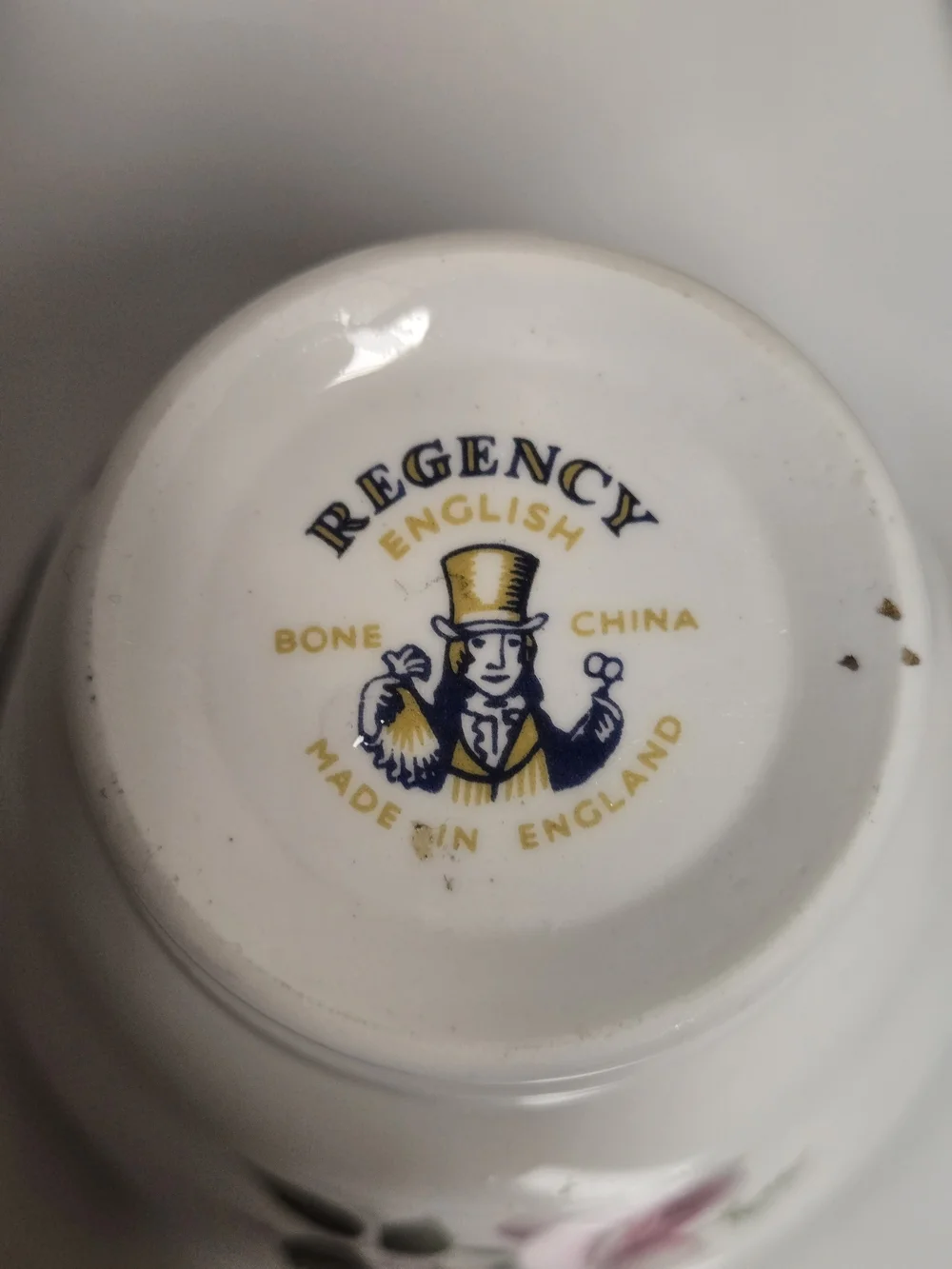 Porcelain Regency Teacup and Saucer Set
